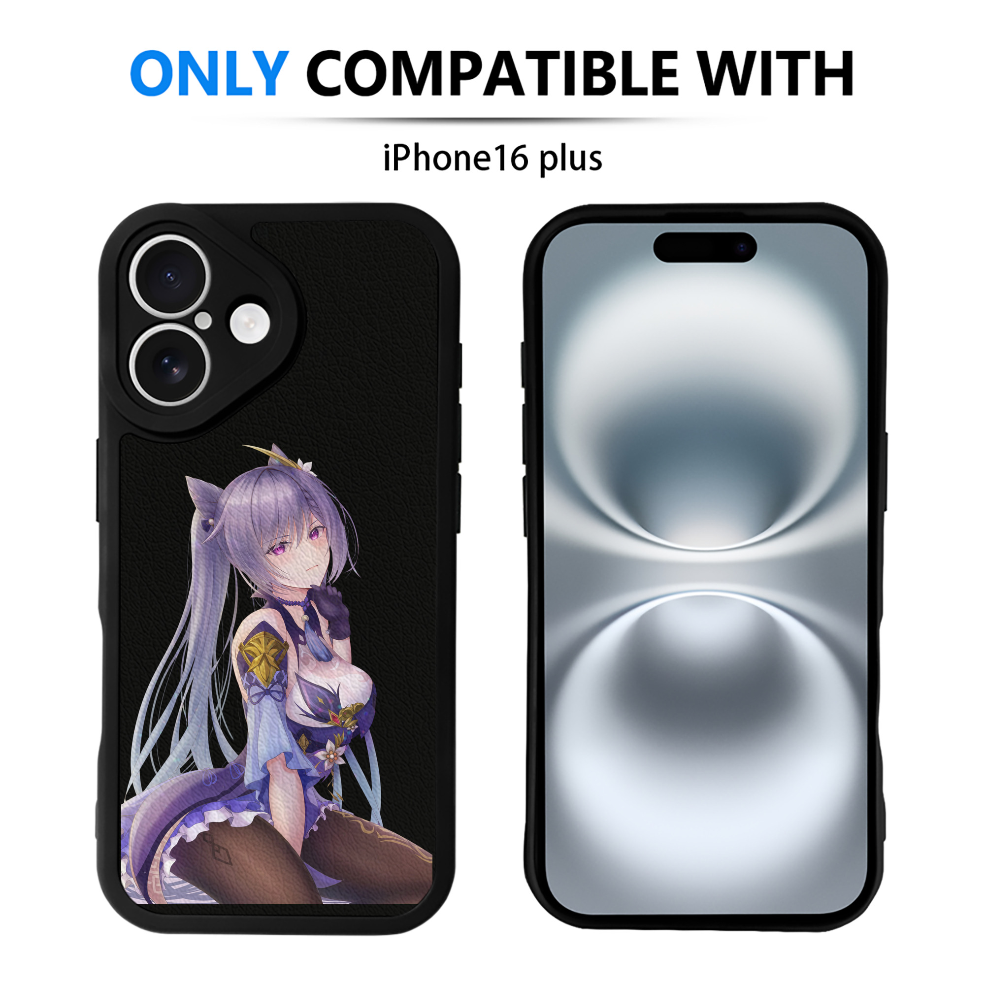 げんし神 刻晴 こくせい genshin Kokusei 【iPhone 16シリーズ対応】シリコンスマホケース（レザー調） 材質：シリコン